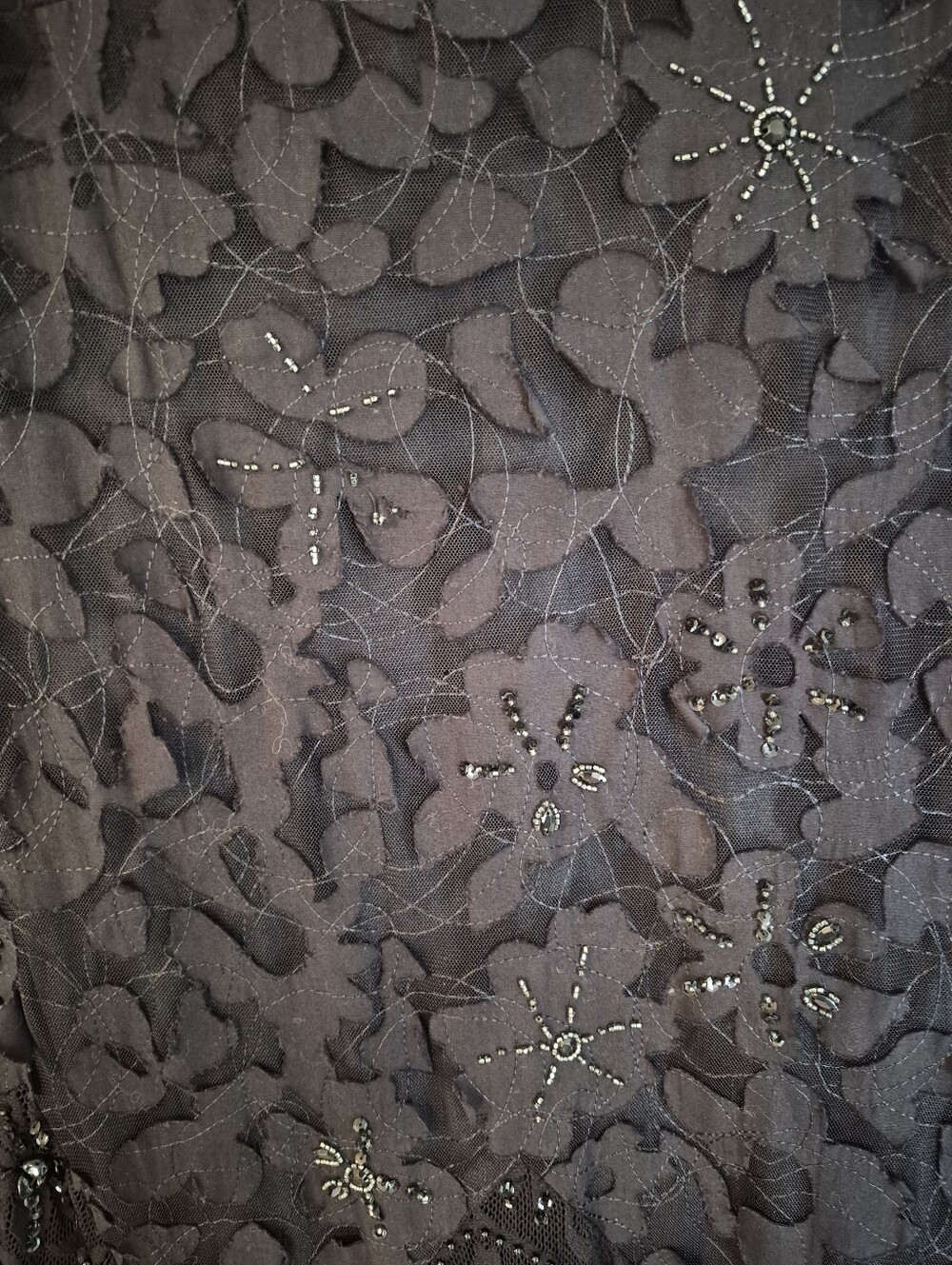Cache Y2K Black Beaded Whimsigoth Slip dress - 8. G42 - Picture 6 of 9